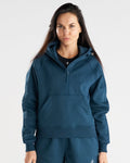 Women's Signature Fleece Half-Zip Hoodie - Midnight Navy