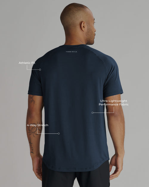 Aion-Lite™ Tee "Cross" - Midnight Navy