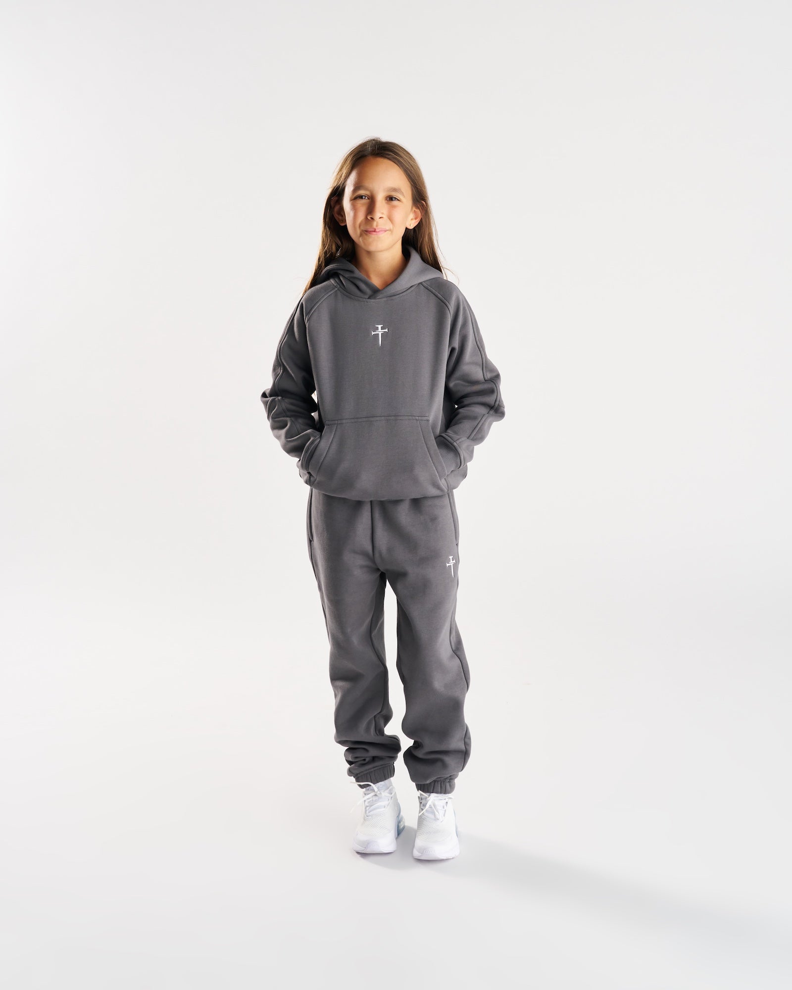 Youth Signature Fleece Hoodie - Space Grey